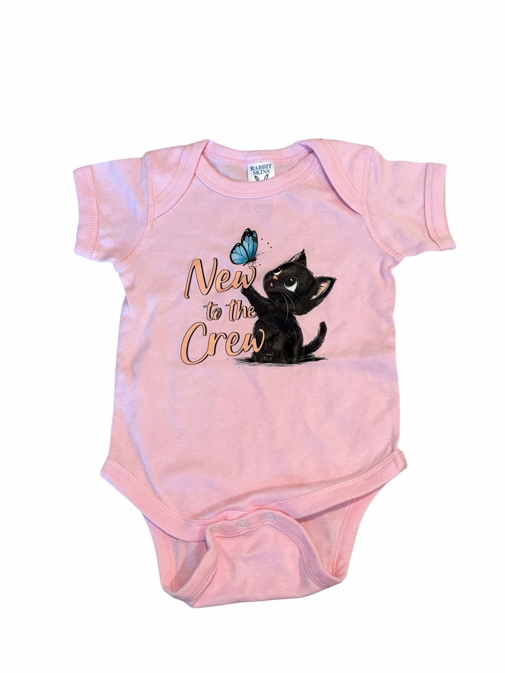 Rabbit Skins “New to the Crew” Kitten Bodysuit 12 Months